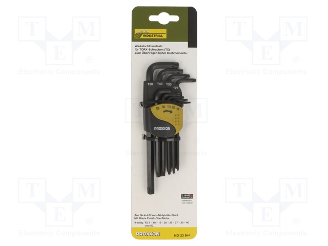 Wrenches set; Torx®; Chrom-vanadium steel; 9pcs.