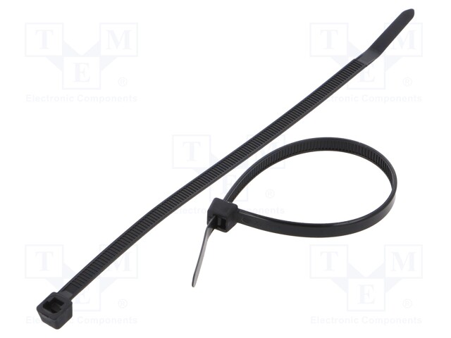 Cable tie; L: 160mm; W: 4.8mm; polyamide; 222N; black; Ømax: 40mm