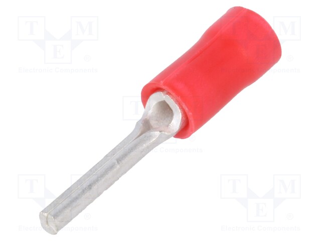 Wire pin terminal; Ø: 1.8mm; 0.3÷1.42mm2; crimped; for cable; red