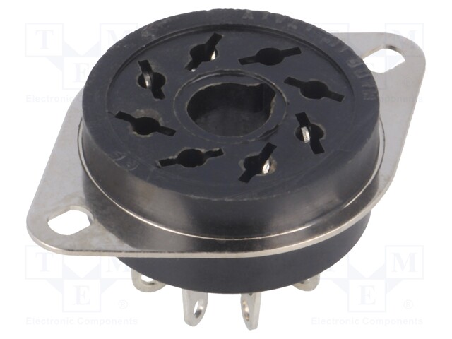 Socket; PIN: 8; 10A; 250VAC; Application: 88.12; Mounting: on panel