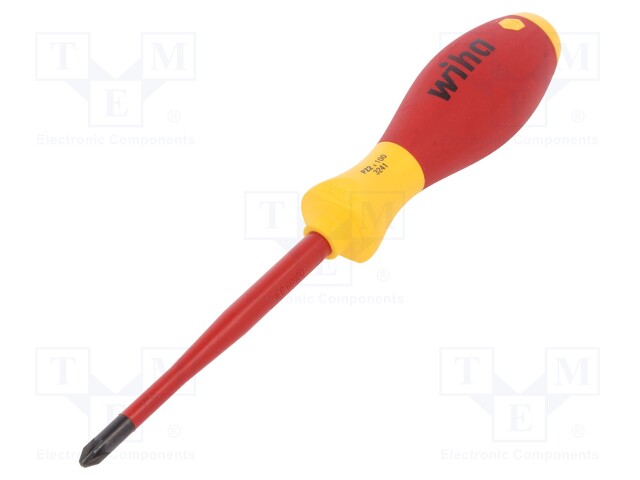 Screwdriver; insulated,slim; Pozidriv®; PZ2; Blade length: 100mm