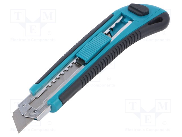 Knife; universal; 18mm; Handle material: aluminum; Mat: plastic