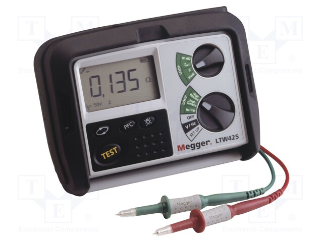 Meter: short circuit loop impedance; LCD; VAC: 50÷440V; Plug: EU