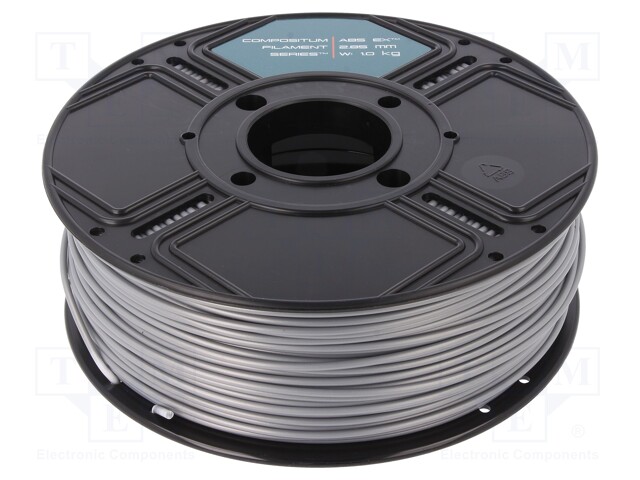 Filament: ABS EX; 2.85mm; silver; Printing temp: 250°C; 1kg