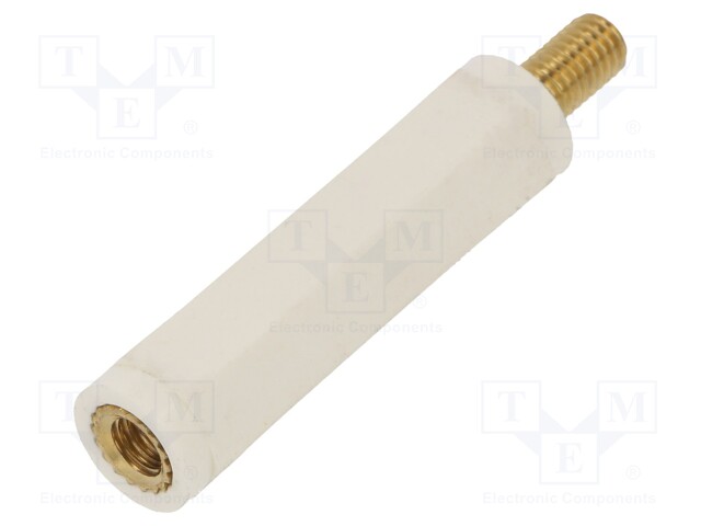 Insulating sleeve; hexagonal; M5; M5; L: 40mm; Spanner: 10mm