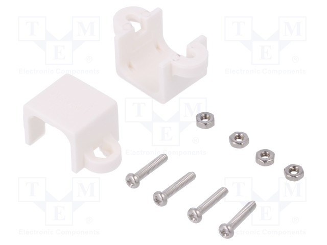 Bracket; white; Pcs: 2; Holder mat: plastic