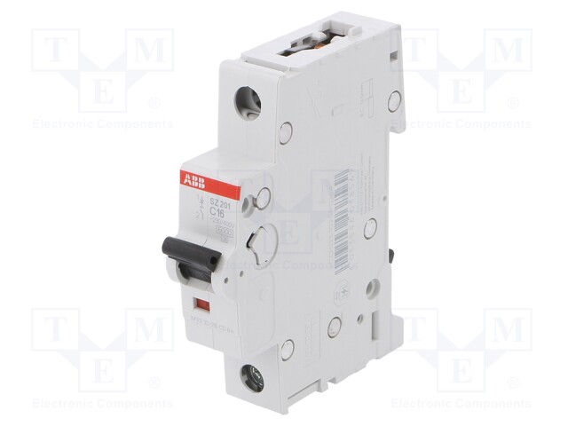 Circuit breaker; 230VAC; Inom: 16A; Poles: 1; DIN; Charact: C; 6kA