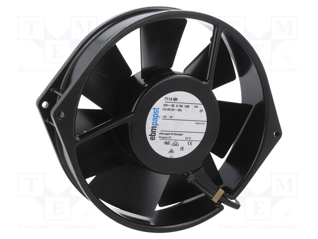 Fan: DC; axial; 24VDC; Ø150x38mm; 360m3/h; 58dBA; ball bearing