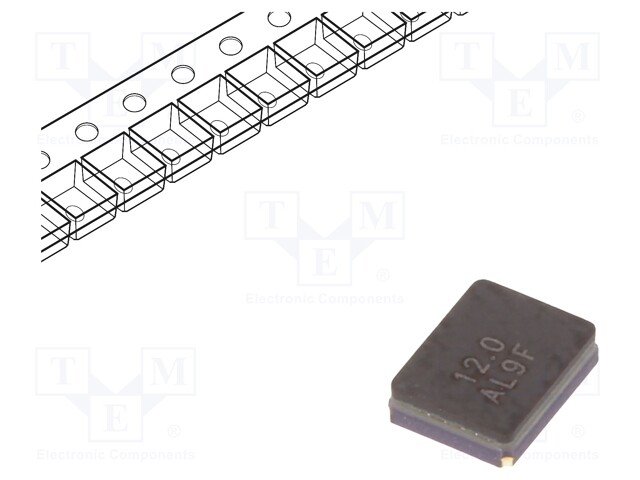 Resonator: ceramic; 12MHz; ±20ppm; 18pF; SMD; 3.2x2.5x1mm