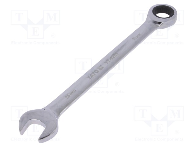 Key; combination spanner,with ratchet; 25mm