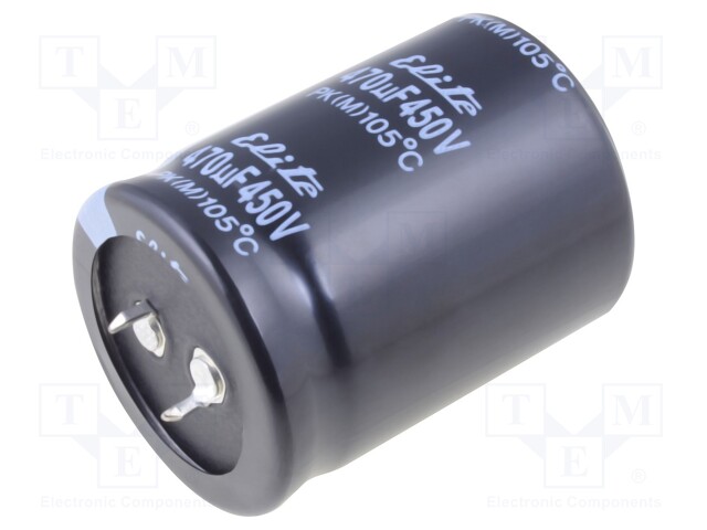 Capacitor: electrolytic; SNAP-IN; 470uF; 450VDC; Ø35x45mm; ±20%