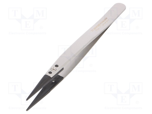 Tweezers; Tweezers len: 130mm; Blades: straight; ESD