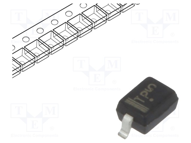 Diode: Zener; 0.3W; 15V; SMD; reel,tape; SOD323; single diode