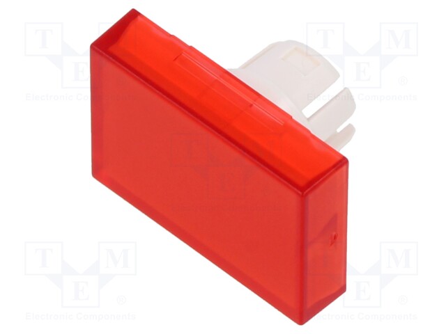 Actuator lens; 22mm; 61; Colour: clear-red; Mat: plastic