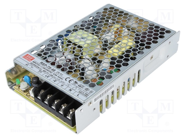 Power supply: switched-mode; modular; 76.8W; 48VDC; 159x97x30mm