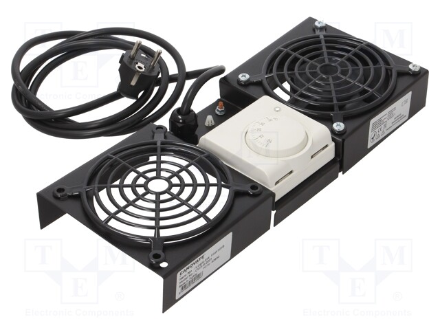 Fan: AC; roof; 135x326x39mm; Colour: RAL 9005; 1x fan; 220÷240VAC