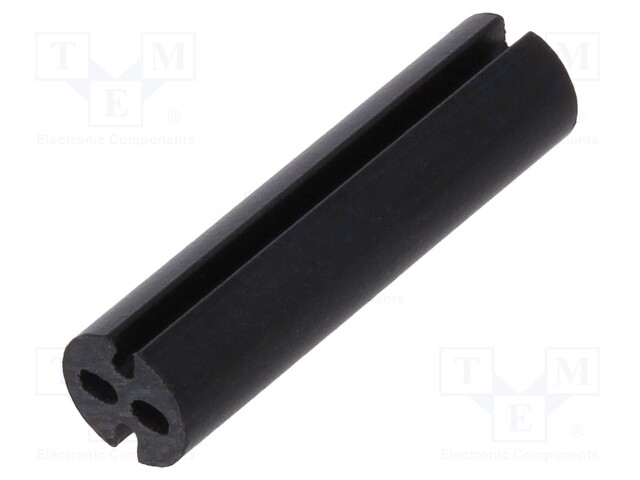 Spacer sleeve; LED; Øout: 4mm; ØLED: 3mm; L: 15.9mm; black; UL94V-0