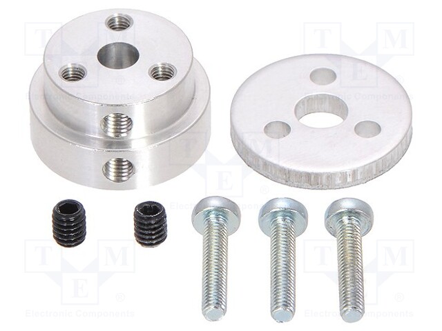 Bracket wheel; Shaft: D spring; Pcs: 1; Shaft dia: 5mm; Ø: 21.9mm