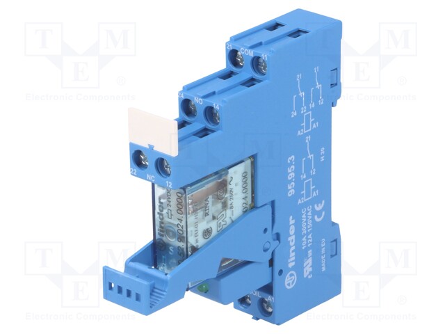 Relay: interface; DPDT; Ucoil: 24VDC; 8A; 8A/250VAC; 8A/30VDC