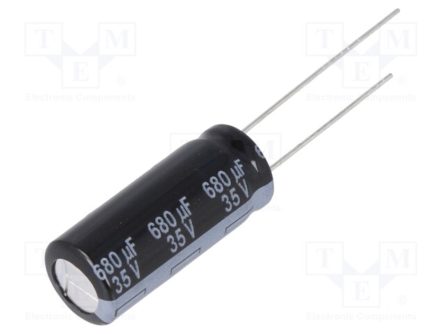 Capacitor: electrolytic; low impedance; THT; 680uF; 35VDC; ±20%