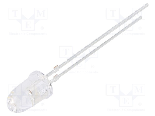 LED; 5mm; red; 24000÷65000mcd; 4°; 50mA; 2.2÷3V; Front: convex