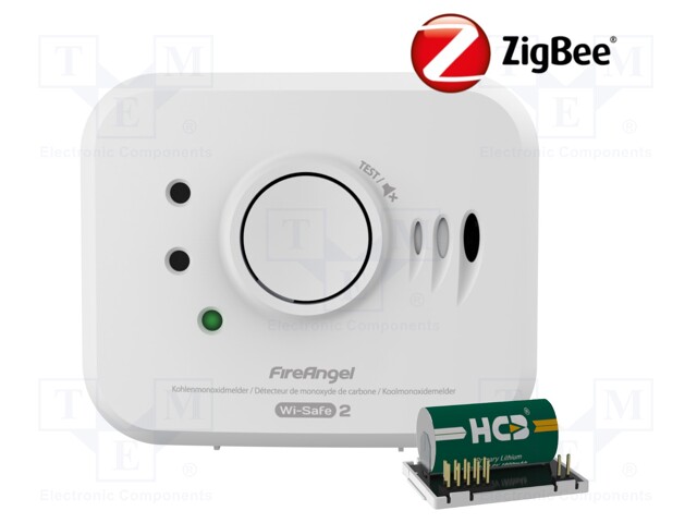 Meter: CO detector; 114x94.5x40mm; 4÷38°C; Interface: ZigBee