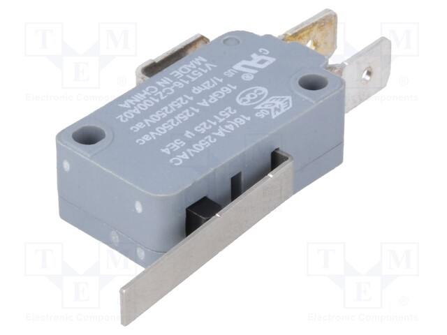 Microswitch SNAP ACTION; with lever; SPDT; 16A/250VAC; ON-(ON)