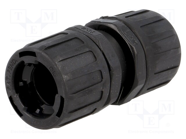 Connector; ØBraid : 16mm; polyamide; HelaGuard; -50÷135°C; IP66