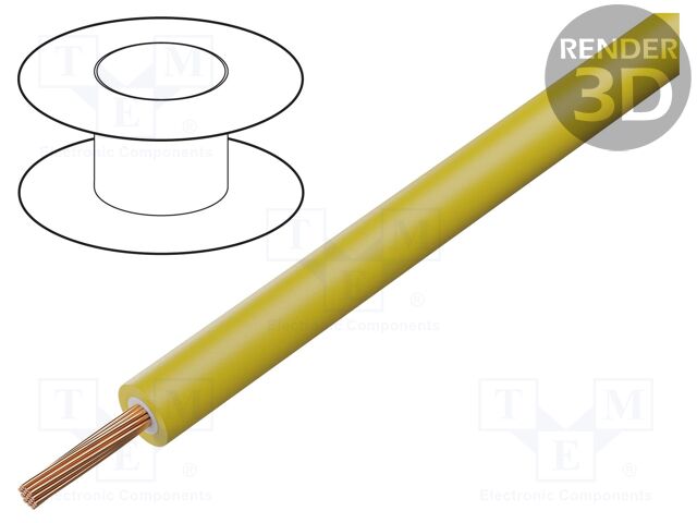 Wire; FlexiVolt-2V,Flexivolt®; stranded; Cu; 0.75mm2; yellow; PVC