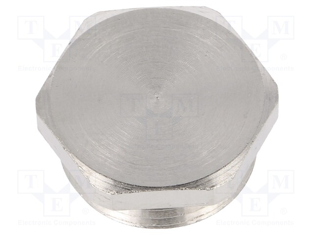 Stopper; PG13,5; IP54; Mat: brass; Body plating: nickel