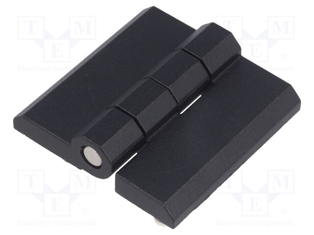 Hinge; Width: 60mm; zinc and aluminium alloy; black; H: 60mm