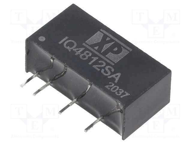 Isolated Board Mount DC/DC Converter, Semi Regulated, ITE, 1 Output, 1 W, 12 V, 83 mA