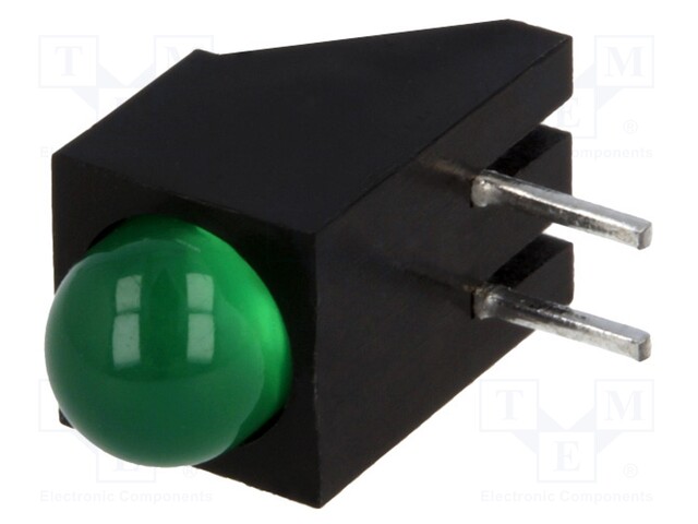 LED; in housing; green; 4.8mm; No.of diodes: 1; 20mA; 60°; 2.2÷2.5V