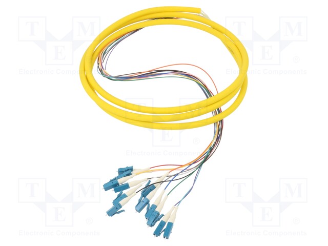 Optic fiber pigtail; LC/UPC,fiber; 2m; Input: fiber x12