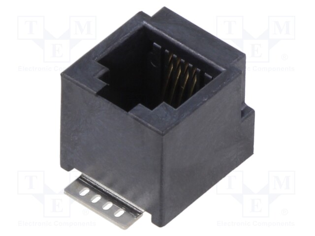 Socket; RJ11; PIN: 4; Layout: 6p4c; on PCBs; THT; vertical