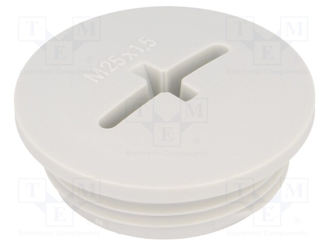 Stopper; M25; IP54; Mat: polyamide; light grey