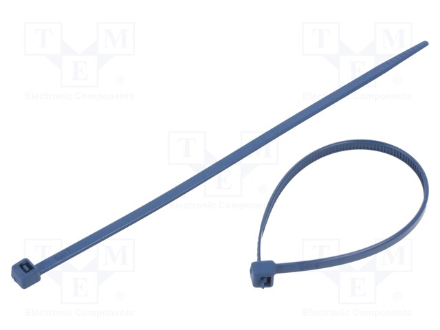 Cable tie; with metal; L: 150mm; W: 3.6mm; polyamide; 180N; blue