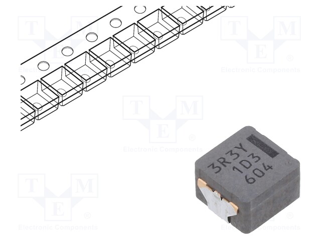 Inductor: wire; SMD; 3.3uH; 10.7A; 9.5mΩ; 8.5x8x5.4mm; ±20%