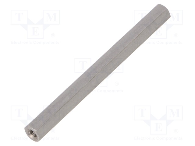 Screwed spacer sleeve; Int.thread: M3; 60mm; hexagonal