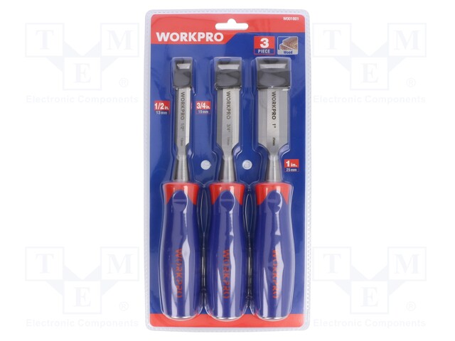 Chisels; 3pcs; chrome-vanadium steel; for wood