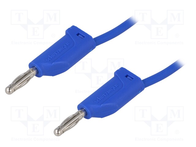 Test lead; PVC; 0.5m; blue; 16A; 70VDC; Cond.cross sec: 1mm2; 33VAC