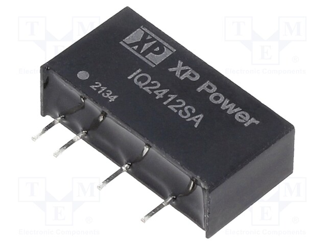 Isolated Board Mount DC/DC Converter, Semi Regulated, ITE, 1 Output, 1 W, 12 V, 83 mA