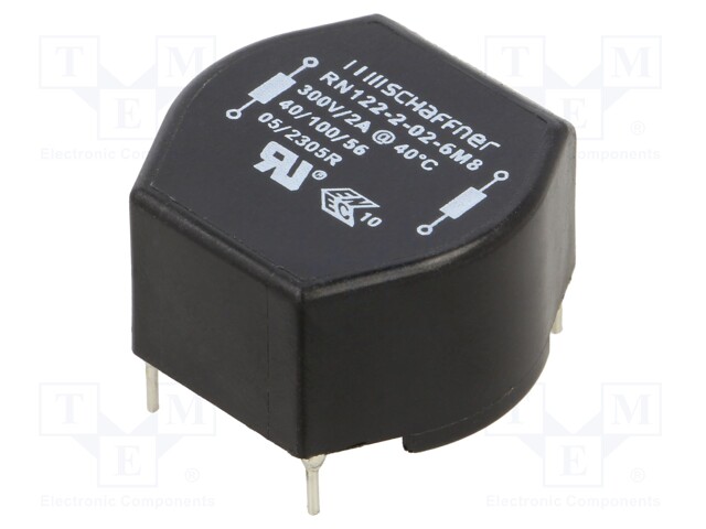 Inductor: wire with current compensation; THT; 6.8mH; 2A; 156mΩ