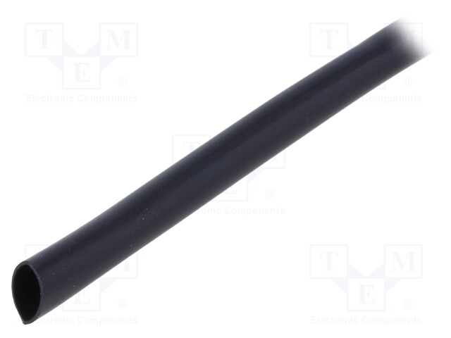 Insulating tube; Mat: PVC; black; -20÷125°C; Øint: 4.5mm; L: 10m