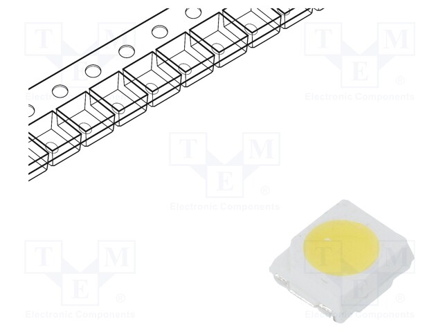 LED; SMD; 3528,PLCC2; white cold; 5÷9lm; 5925-7150K; 90; 120°; 20mA