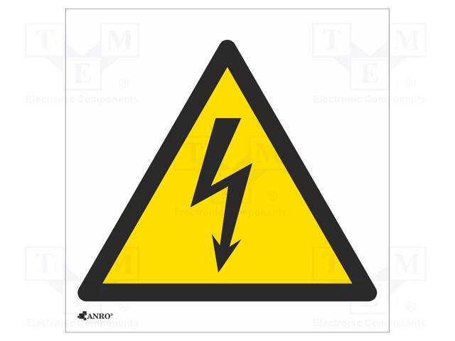 Safety sign; warning; Mat: self-adhesive folie; W: 200mm; H: 200mm