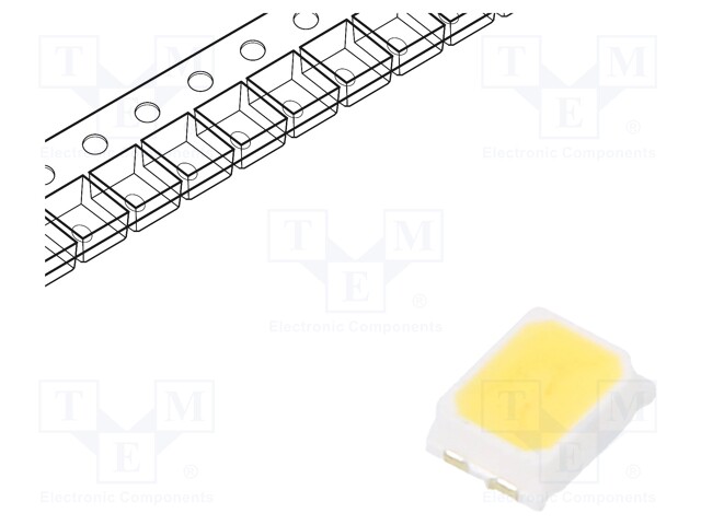 LED; SMD; PLCC2,2216; white cold; 6÷10lm; 6000-7030K; 90; 120°; 20mA