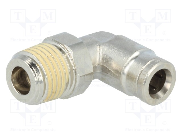 Metal connector; angled; BSP 1/4"