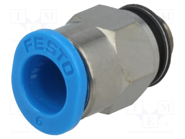 Push-in fitting; threaded,straight; M6; outside; -0.95÷6bar