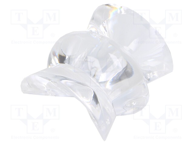 LED lens; rectangular; Mat: PMMA plexiglass; transparent